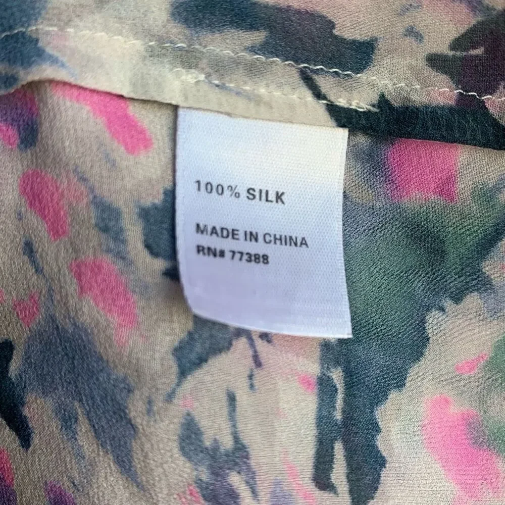 LAST CHANCE‎ Madewell Broadway & Broome Silk Sheer Printed Top